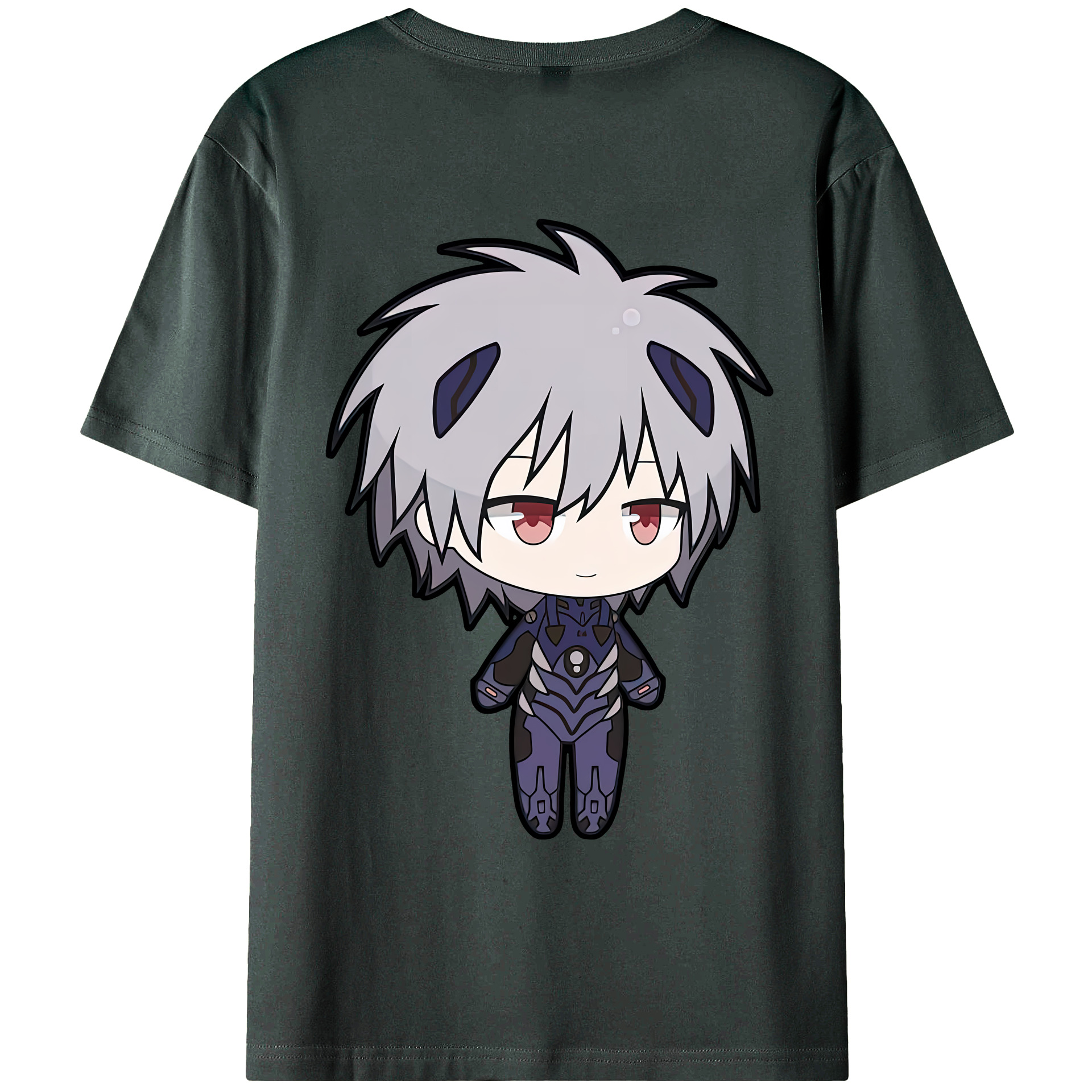 （画像用） EVA 新世紀エヴァンゲリオン 綿100％ メンズ半袖Tシャツ（バックプリント） 通気性